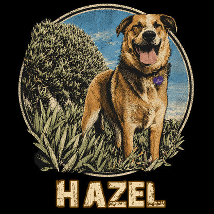 Personalized Pet Portrait T-Shirt - HAZEL EXAMPLE.