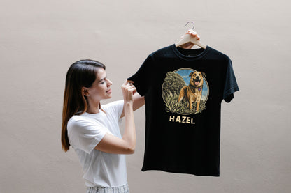 Personalized Pet Portrait T-Shirt - HAZEL EXAMPLE.